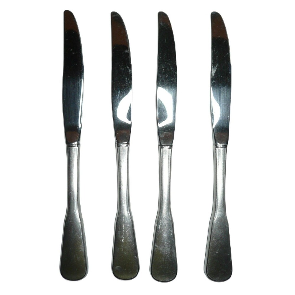 Lot 4 Dinner Knife SSS by Oneida Colonial Boston Minute Man flatware Replacement